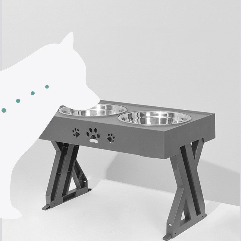 Gamelle pour chien réglable en acier inoxydable ABS