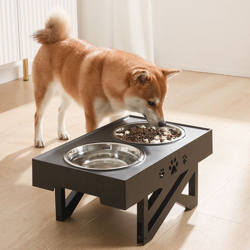 Gamelle pour chien réglable en acier inoxydable ABS