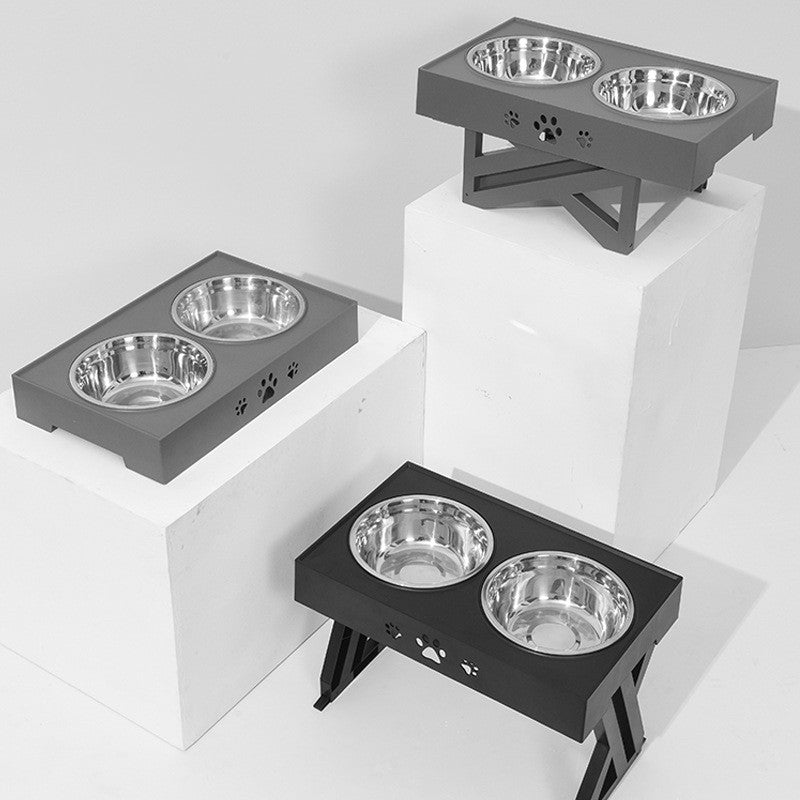 Gamelle pour chien réglable en acier inoxydable ABS