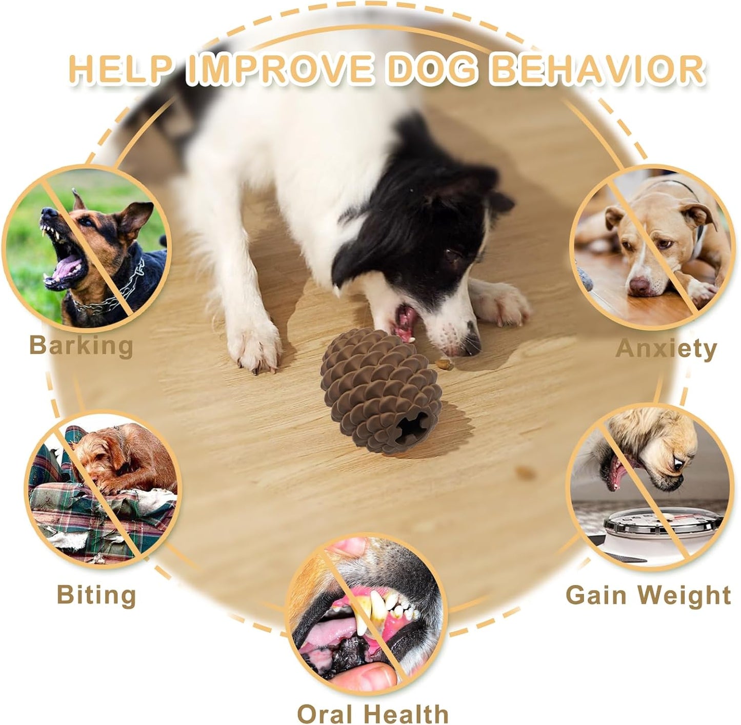 Jouets pour chiens résistants en forme de pomme de pin
