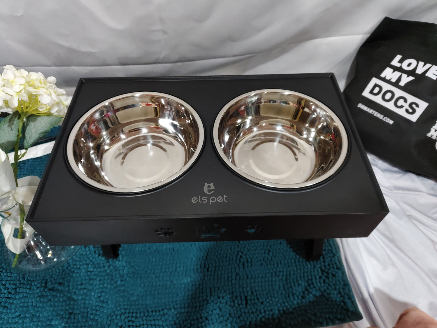 Gamelle pour chien réglable en acier inoxydable ABS